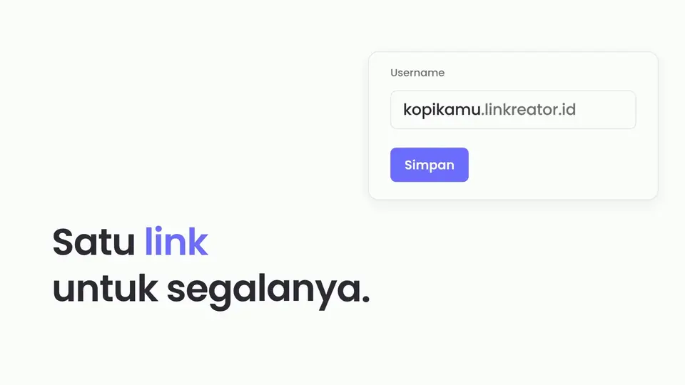 Showreel Linkreator: satu link untuk segalanya