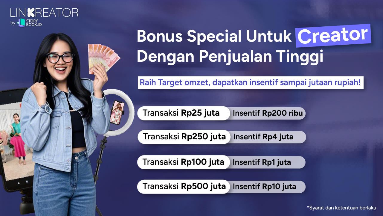 Program Insentif untuk Content Creator di Linkreator, Dapatkan Hadiah Menarik dari Penjualan Produk Digital!